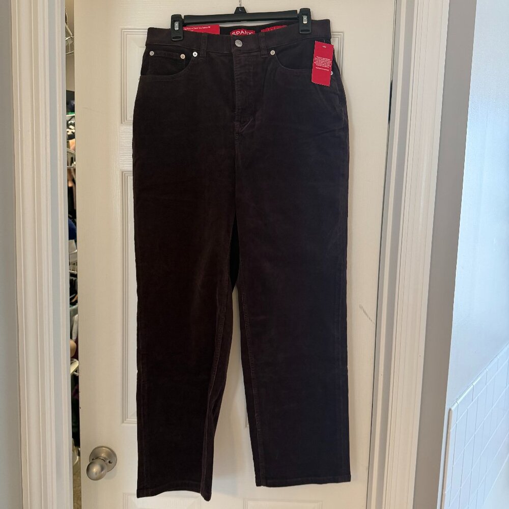 NWT!! SPANXshape™ Authentic 360 Corduroy 90s Straight Leg Jeans - Truffle Brown